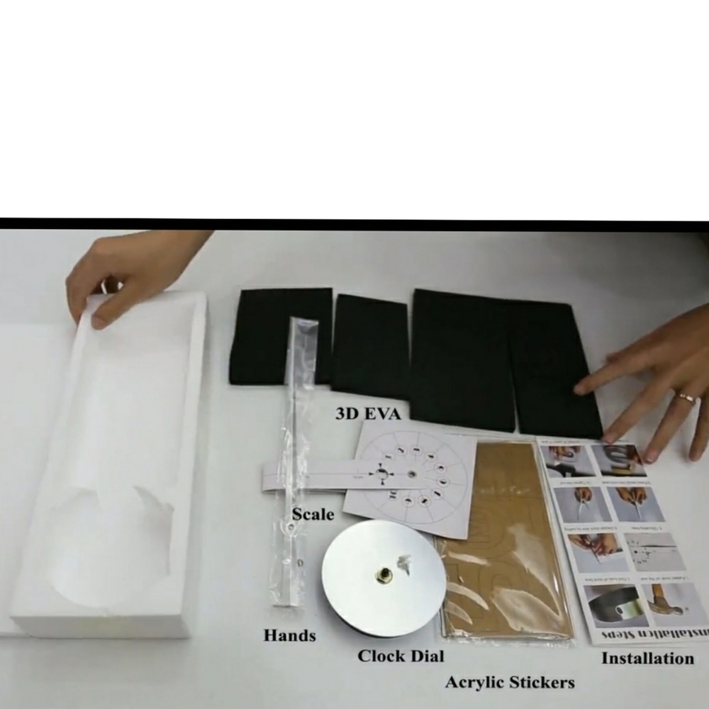 💥IN STOCK💥 SILVER 3D Sticker Wall Clock - Picture 4 of 7